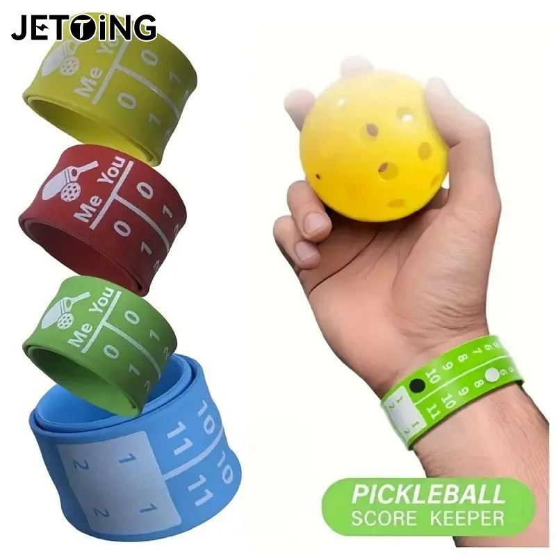 Pickleball Scorekeeper Wristbands 4pcs Quick-Score Playback Design Adjustable Grip Compatible With Pickleball Table Tennis
