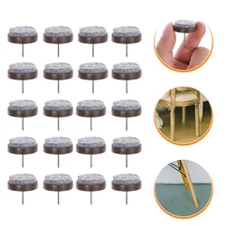 50 Pcs Chair Leg Floor Protectors Glides for Carpet Felt Furniture Pads Rug Feet Iron