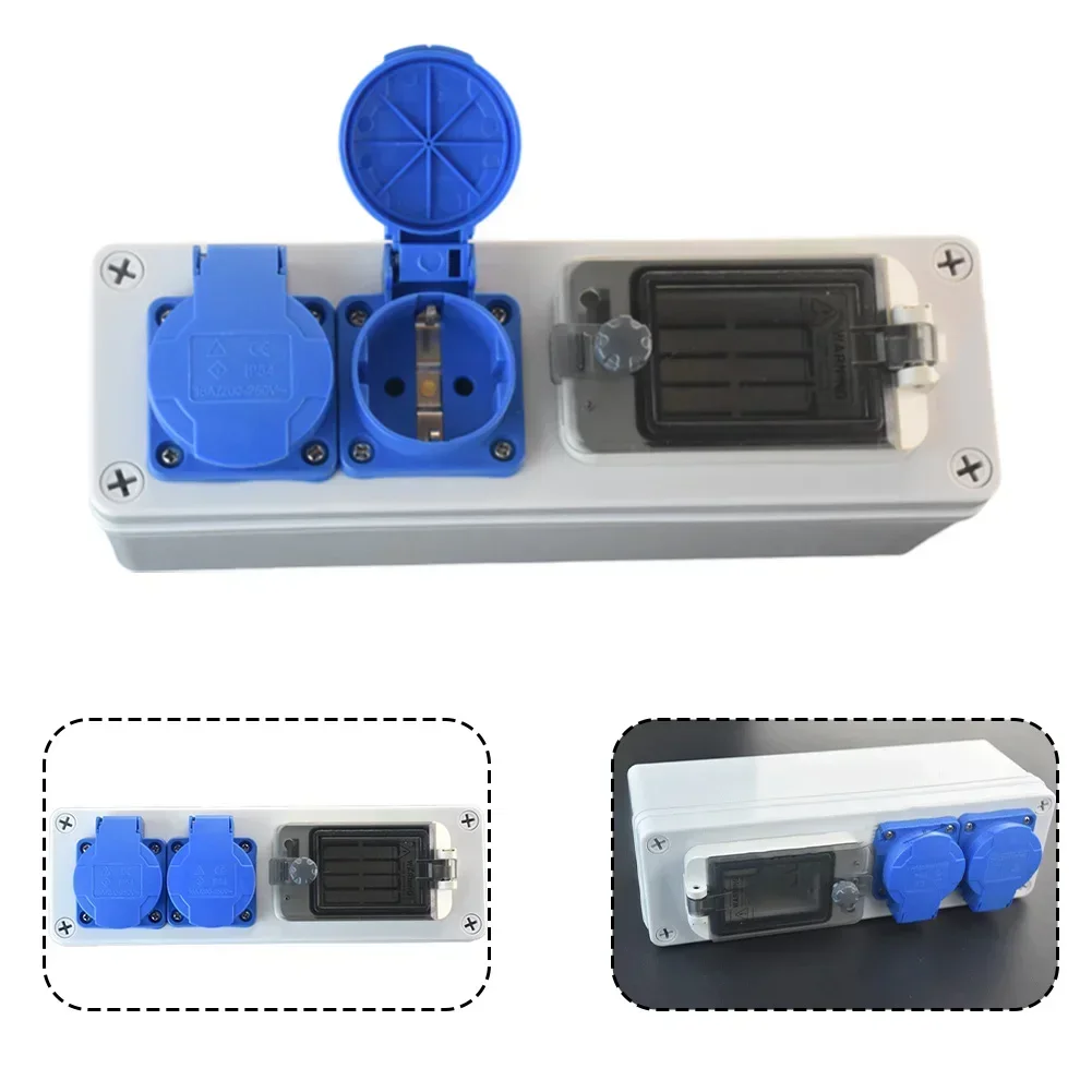 

European Standard Waterproof Socket Box Suitable for Home Hotel Office Quick Activation Buttons Easy Wall Mounting