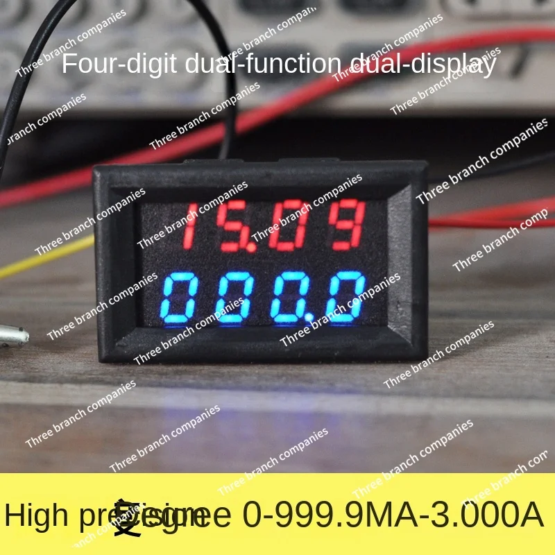 Digital Display DC Dual Display Voltage Ammeter High Precision Four-Bit LED Digital Display Dual Function Milliammeter Head