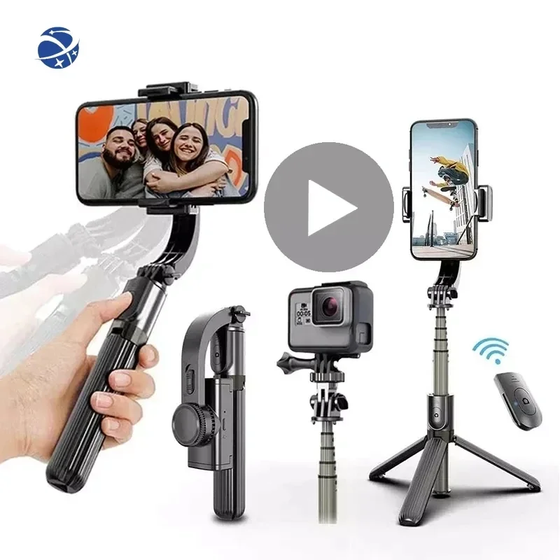 L08 L07 L03 Wireless Handheld Gimbal Stabilizer Selfie Stick Tripod Anti-shake Adjustable Selfie Stand Self-Timer Artifact Rod