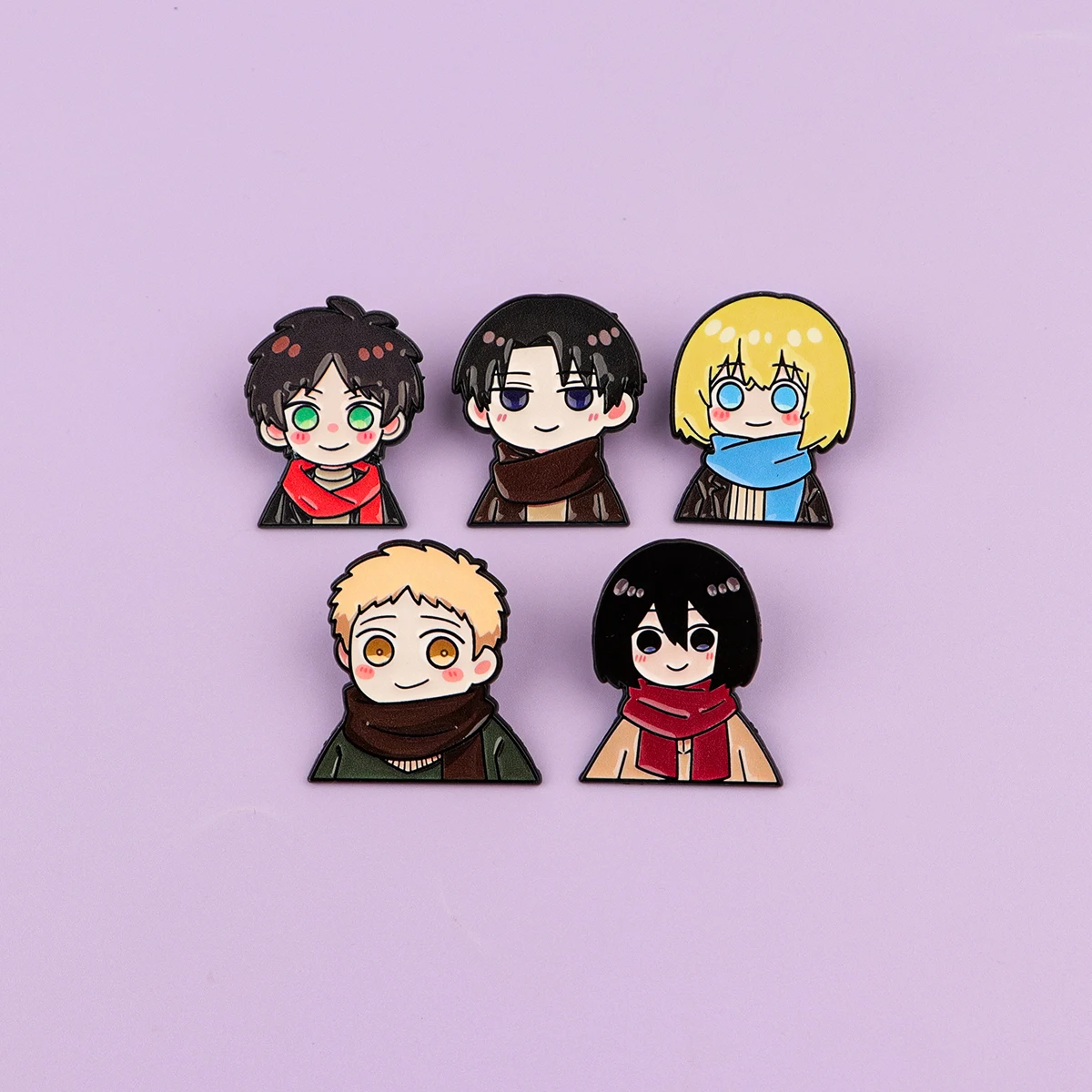 5-teiliges Anime-Jungen-Emaille-Pin-Set, Cartoon-Brosche für Mantel, Damenbroschen, modische Reversnadeln, Schmuckgeschenk für Freunde