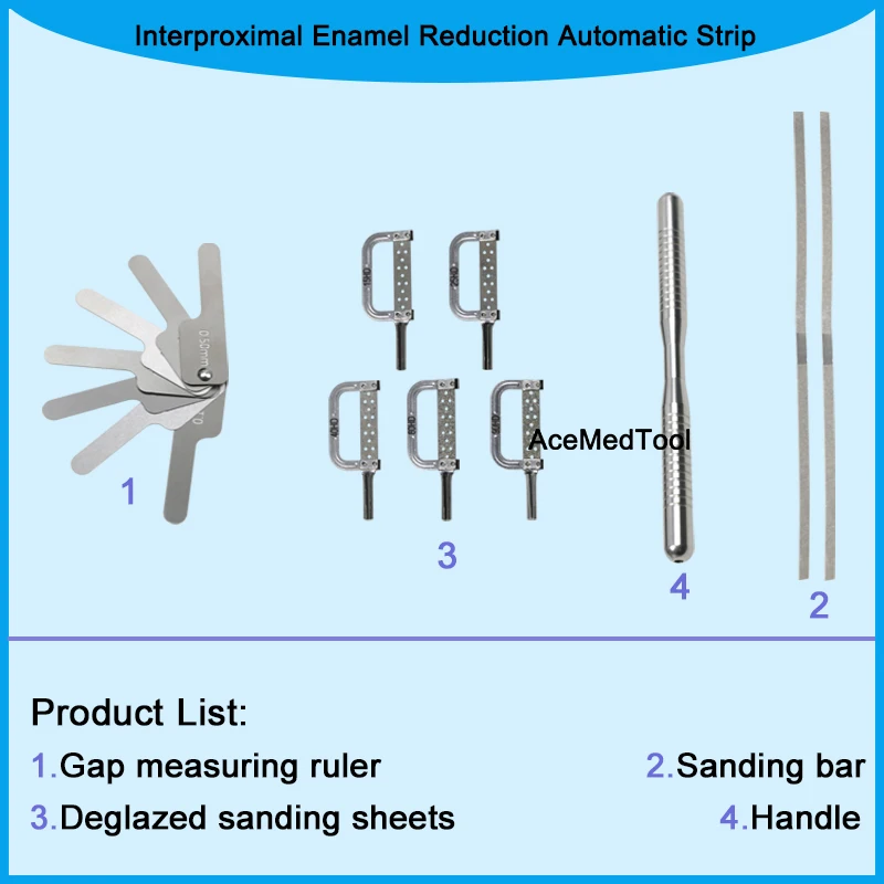 Orthodontic Double Sided Polishing Strip Kit Dental Orthodontic Interproximal Enamel Reduction IPR Kits Dentist Accessory