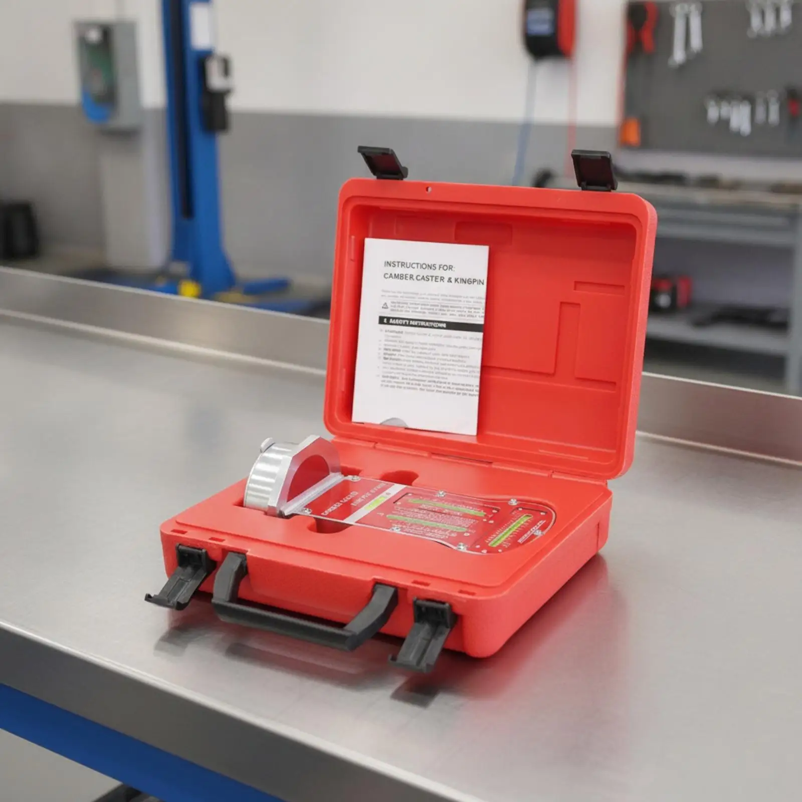 Camber Caster Kingpin Gauge Professional Wheel Alignment Gauge Wheel Alignment Tool with Storage Case Easy to Use Sturdy