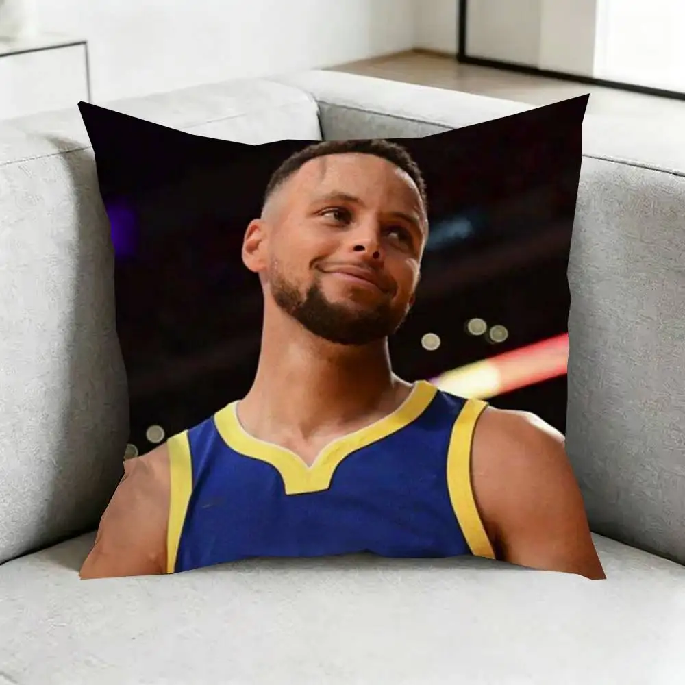 Steph C-Curry Basketball P-Player Square Double-Sided printed Pillow Case Bedroom Bedside Pillow Sofa Cushion Cover Gift