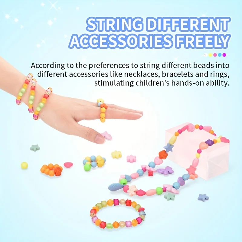 150pcs Charm Bracelet Making Kit Including Beads Chains, DIY Craft For Girls, Christmas Birthday Gift Set