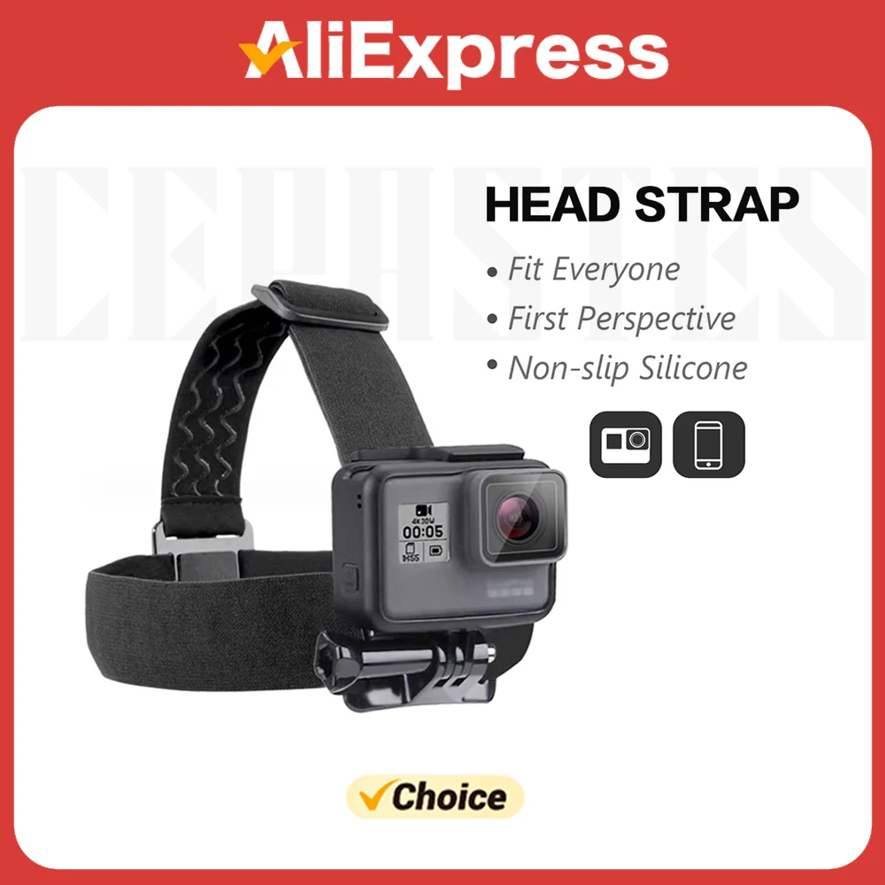 cerastes حزام للرأس قابل للتعديل العالمي الهاتف المحمول كليب إصلاح جبل ل Gopro بطل 10 9 8 7 6 آيفون شاومي سامسونج هواوي