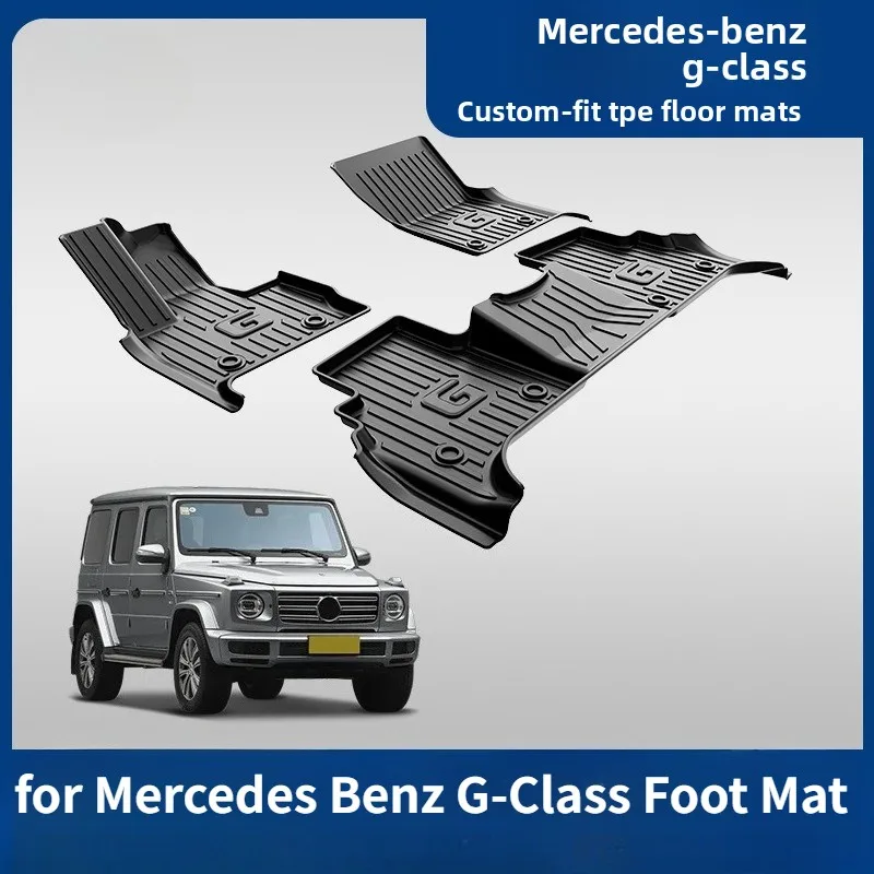 Suitable for Mercedes Benz G-Class Foot Mat Special Car Full TPE Car Foot Mat Waterproof Full Package Surrounding Carpet