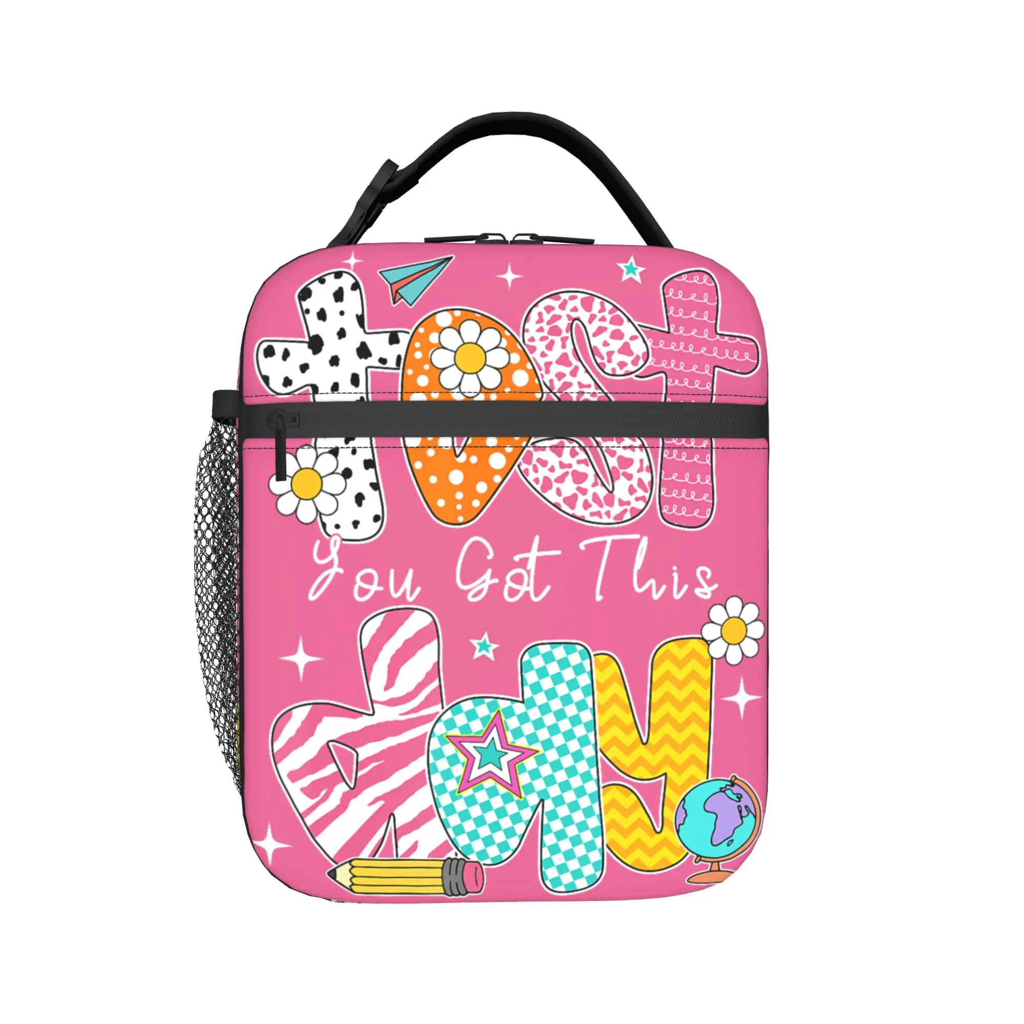 Test Day You Got This for Student Teacher State Testing  Lunch Bag Thermal Lunch Bags Oxford Portable Insulated Cooler Bag