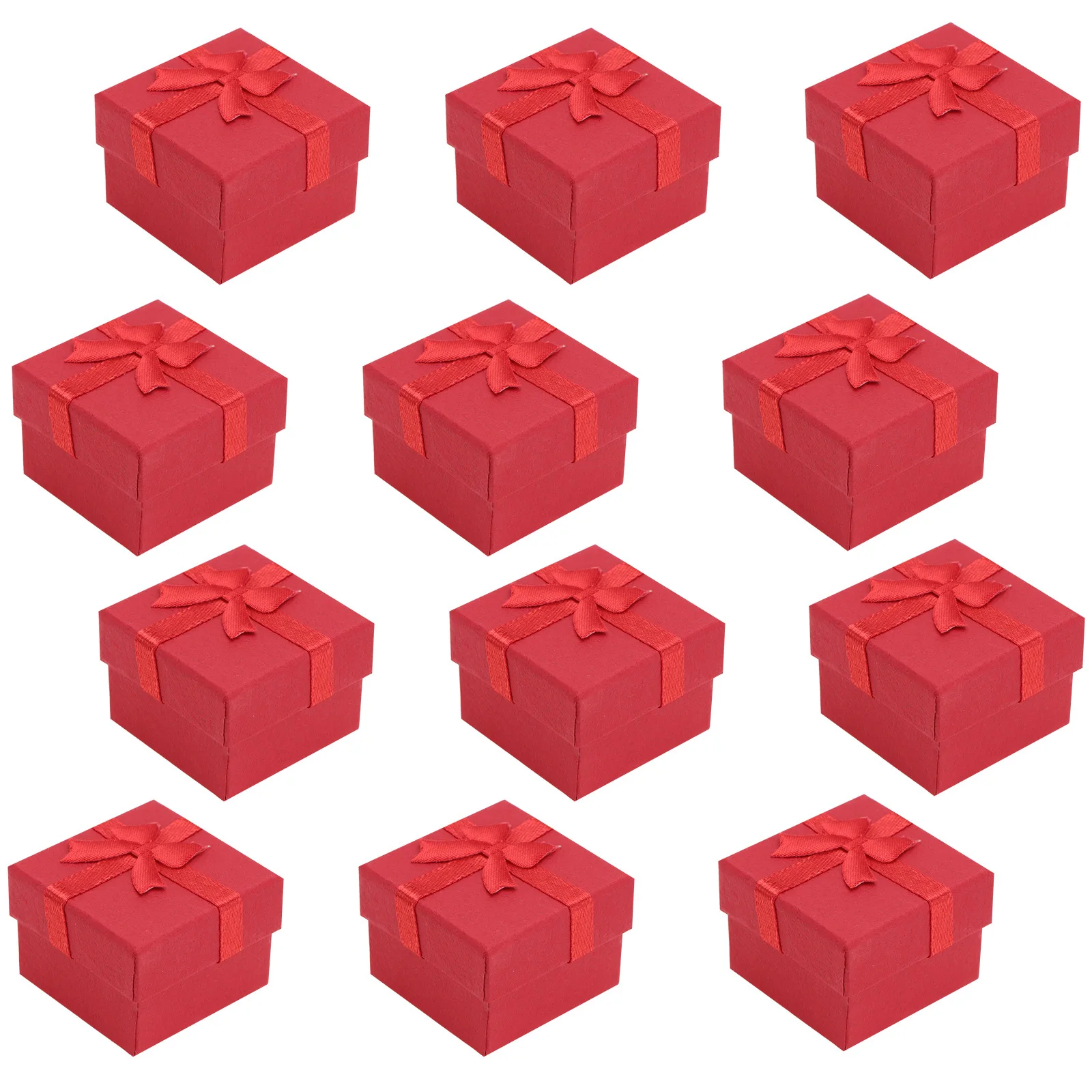 

30Pcs Jewelry Storage Boxes Pink Compact Solid Bowknot Organizer for Earring Necklace Bracelet Gift Case Party