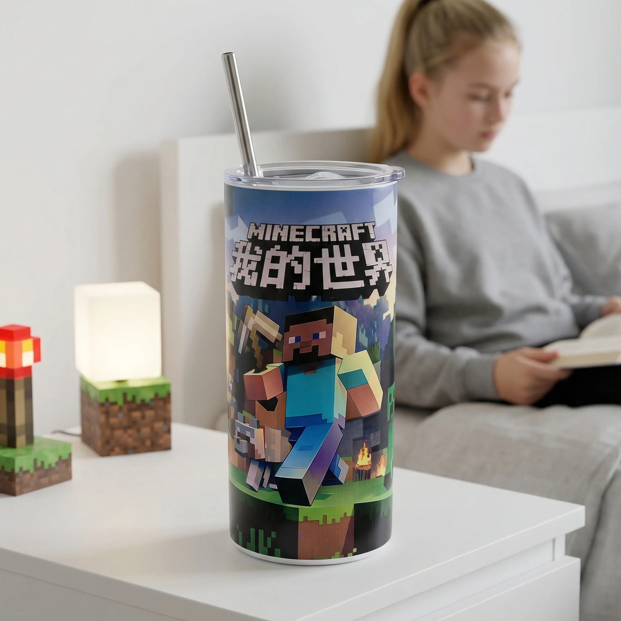 420ml Stainless Steel Insulated Water Cup with Straw Multi-Functional Portable Drinking Cup for Home And Outdoor Use
