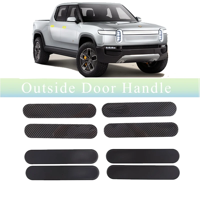 

АВТОМОБИЛЬНАЯ наклейка на наружную дверную ручку, украшение для Rivian R1S R1T 2022-2025, отделка в стиле пасты