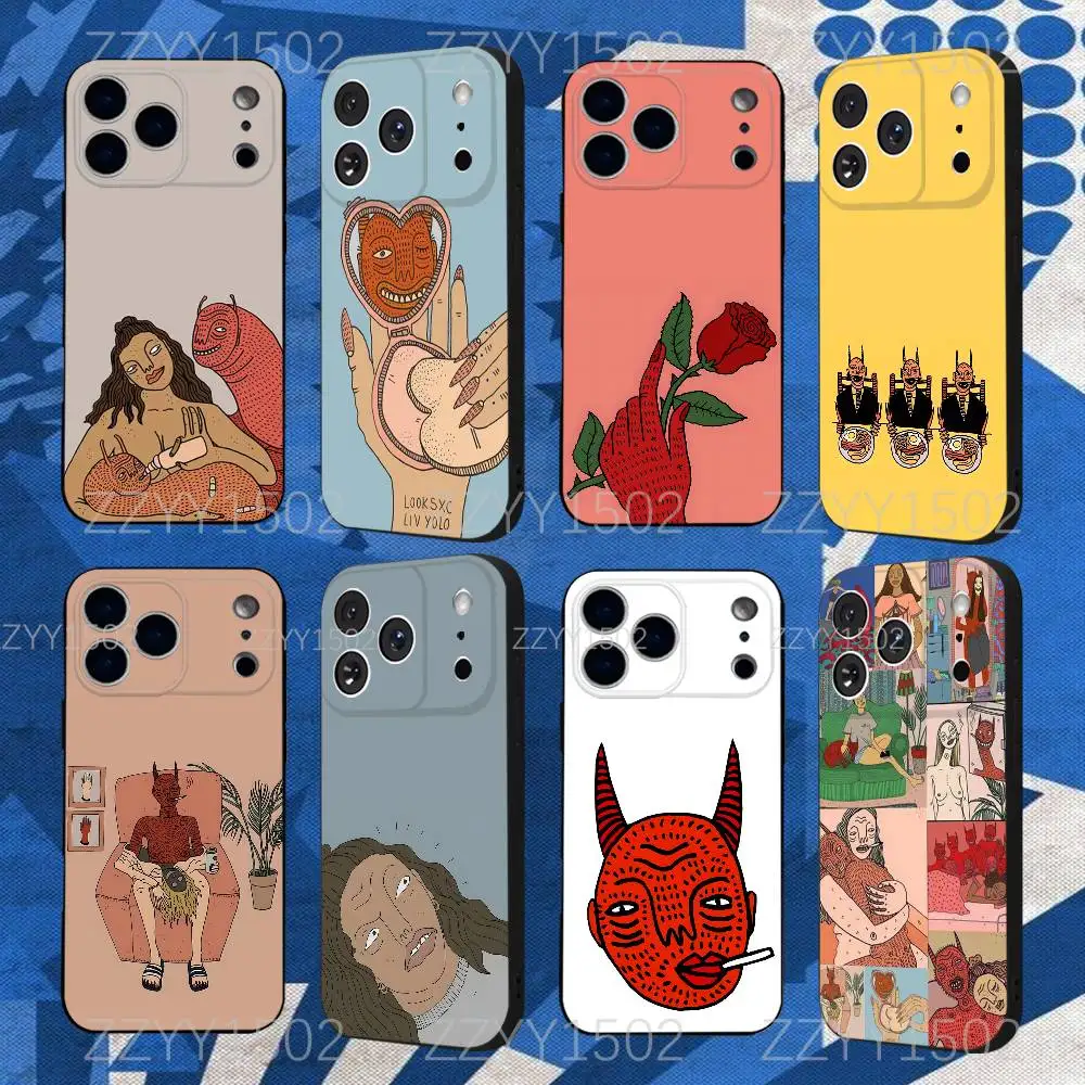 

Polly Nor Art Phone Case For iPhone 17,16,15,14,13,12,Pro,Max,Plus,E,SE4,Air,Mini Black Funda Shell