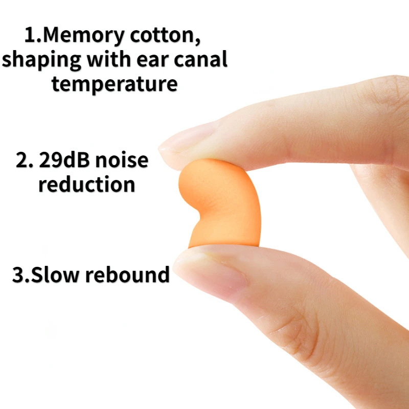 30/60/100PCS  Noise Cancelling Ear Plugs Reusable Noise Reduction Protection Sound Insulation Ear Plugs for Sleep Study Work