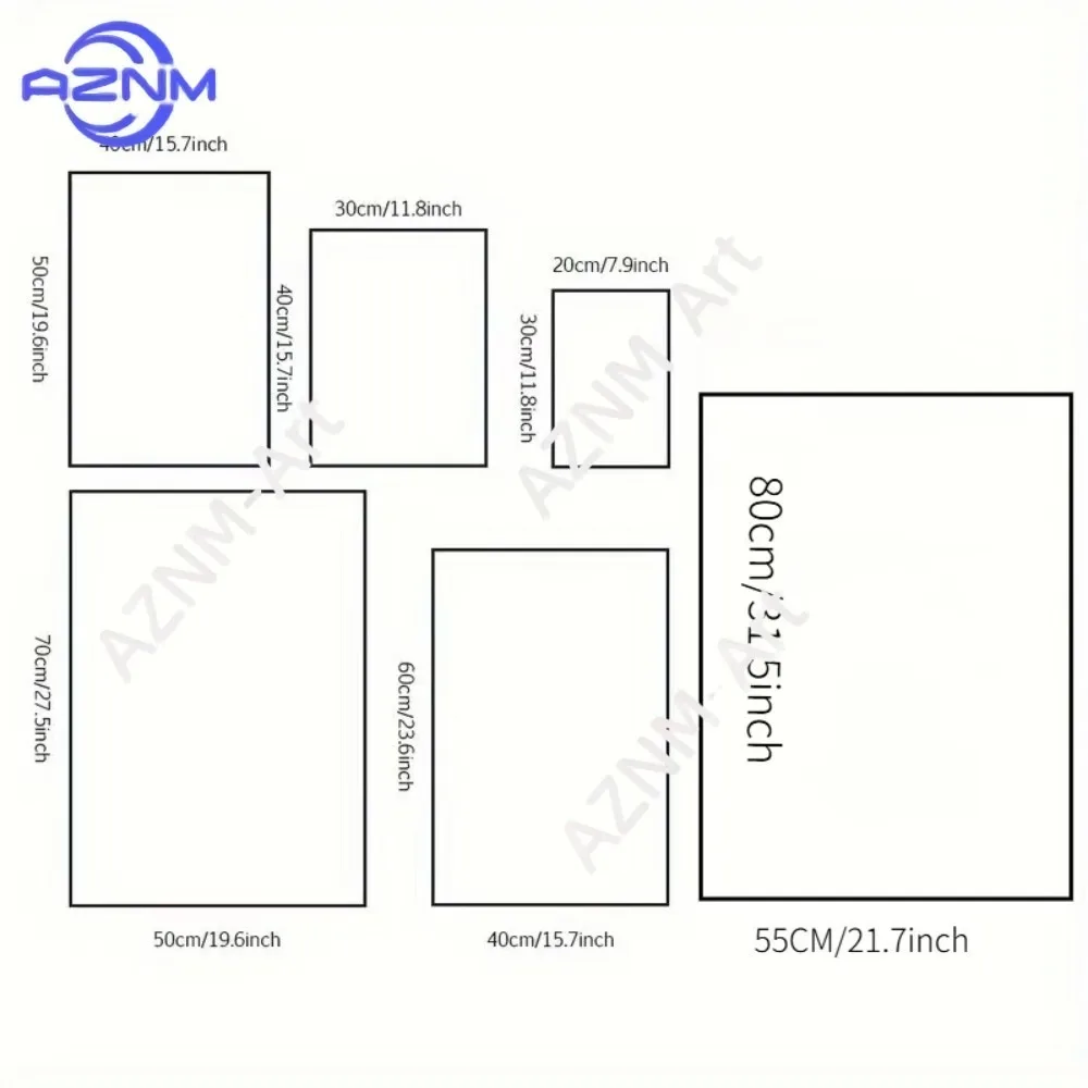 1/6pcs Blue Series Marine Biology Art Poster Canvas Printing Trend House Home Furnishings Decoration Canvas Decoration