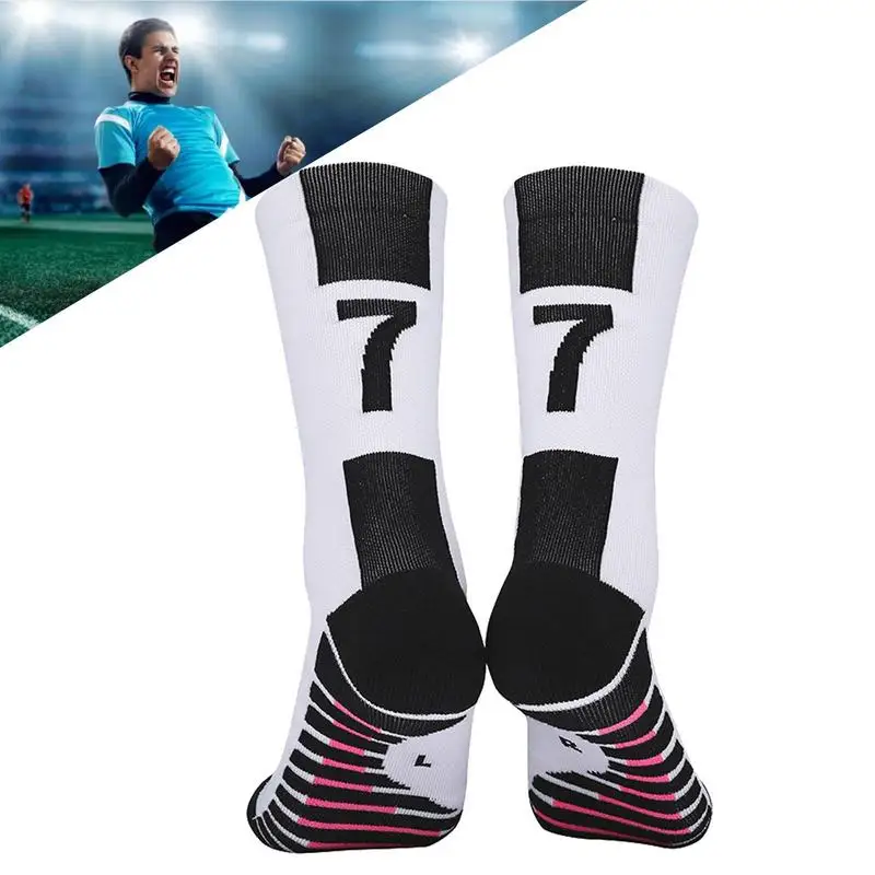 Number Football Socks Professional Soccer Socks Paris Club Star Number Football Socks Men's Sports Socks Football Socks image 3