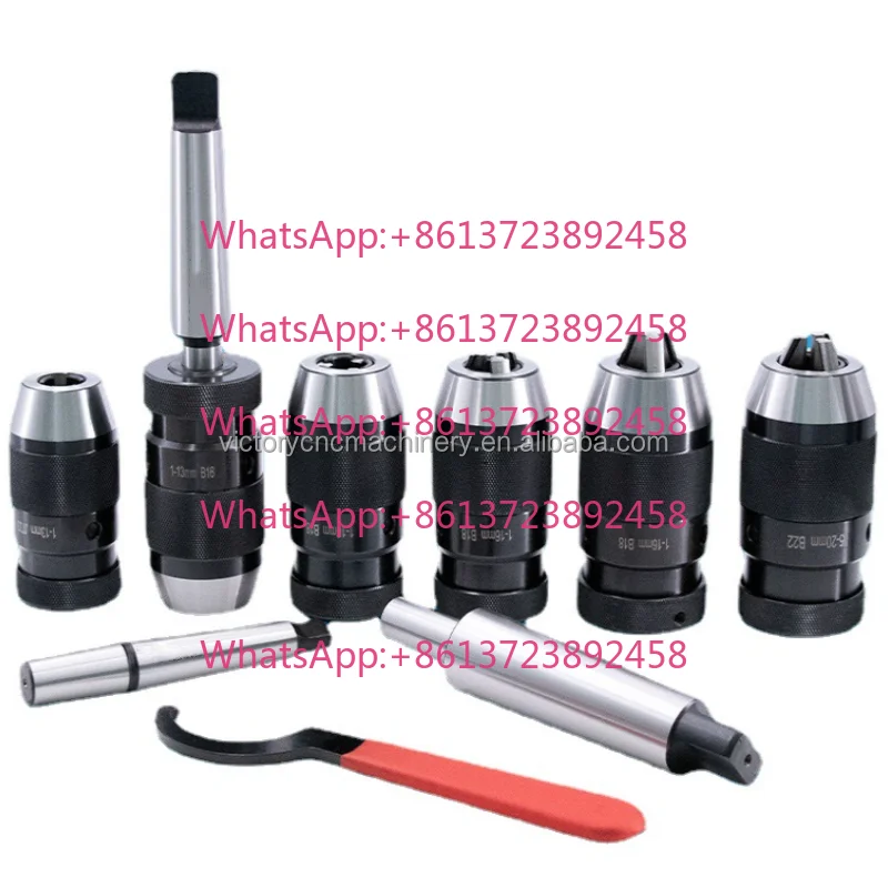 1-20mm B22 Self Tightening Keyless Drill Chuck Locking Type Drill Clamp Keyless Lathe Drill Chuck for Lathe Machine