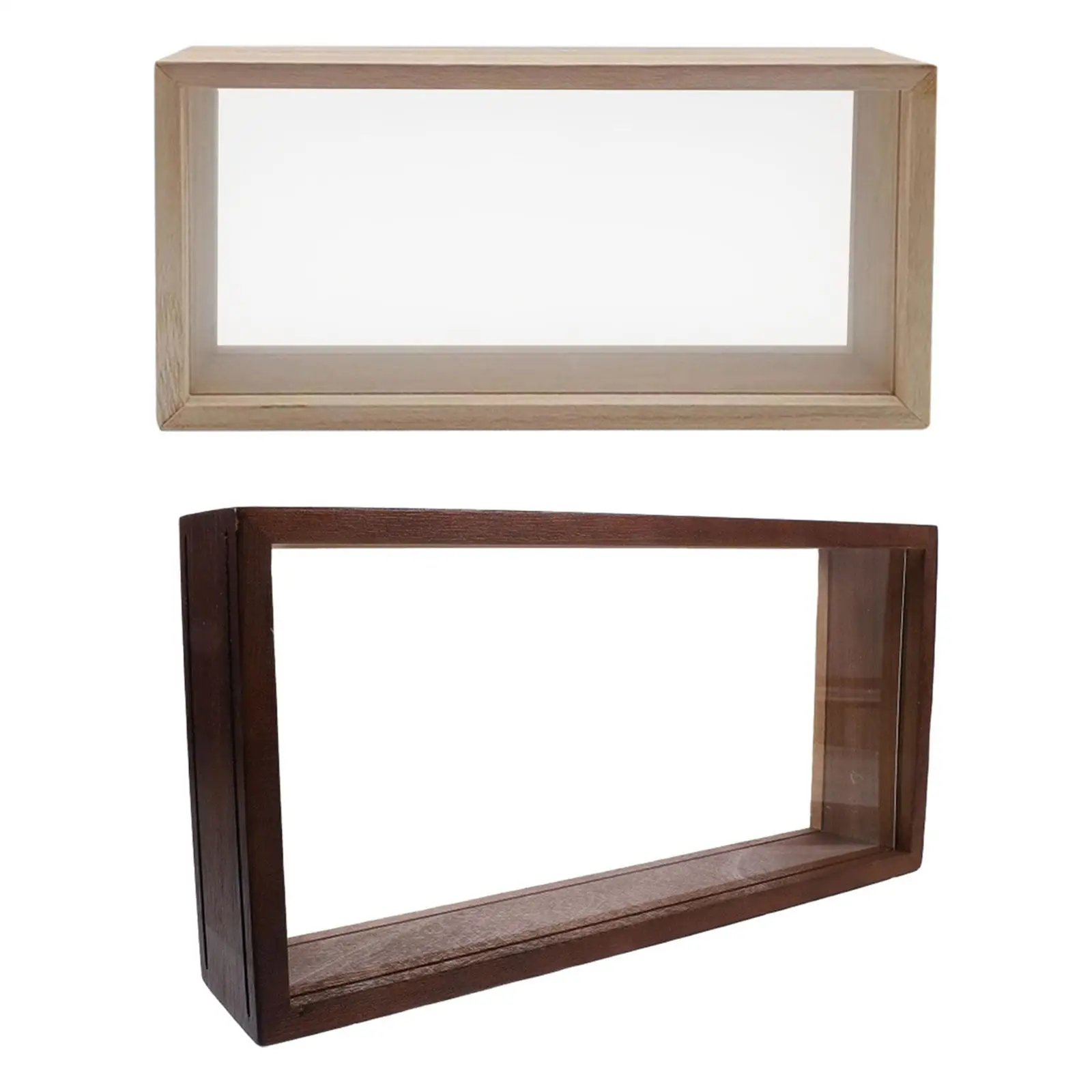 Deep Wooden Shadow Box Frame Decorative Photo Display Case for Dried Flowers for Bedroom and Gift Giving