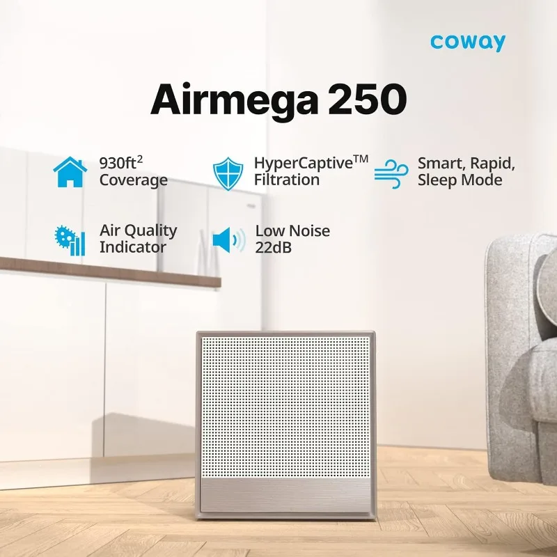 Air Purifiers for Home Large Room Up to 1,763 ft², Washable Pre-Filter and True HEPA Filter for Smoke, Allergies, Pet Dander,