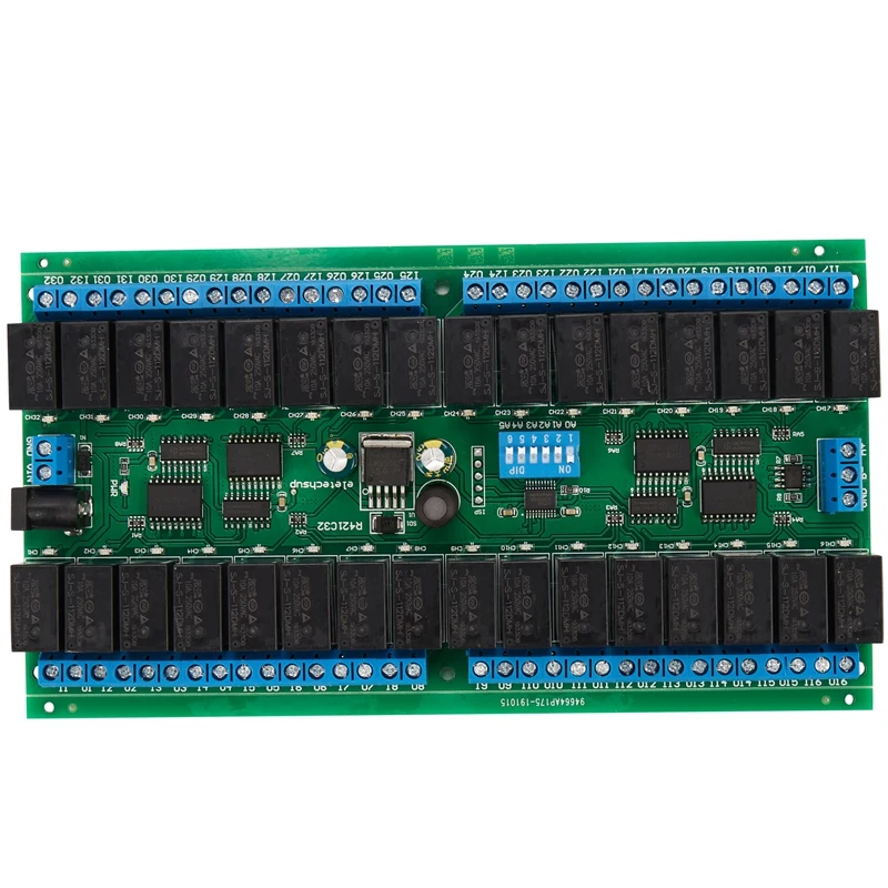 R421C32 DC12V 32 Channels Modbus RTU RS485 Bus Relay Module UART Serial Port Board for PLC LED Home Automation Door Lock-A82Z