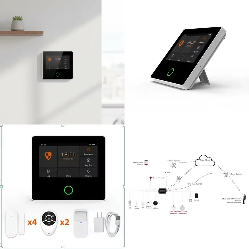 Wireless Smart System | 4G WiFi Alarm Control Panel | Home & Office Security Solution