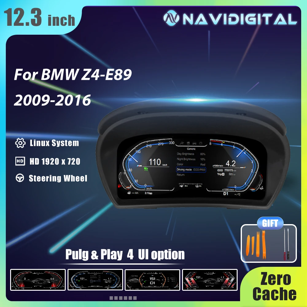 11 Inch Digitale Dashboard For Z4-E89 2009-2016 Years Auto Lcd Paneel Snelheidsmeter Virtuele Cockpit Voor