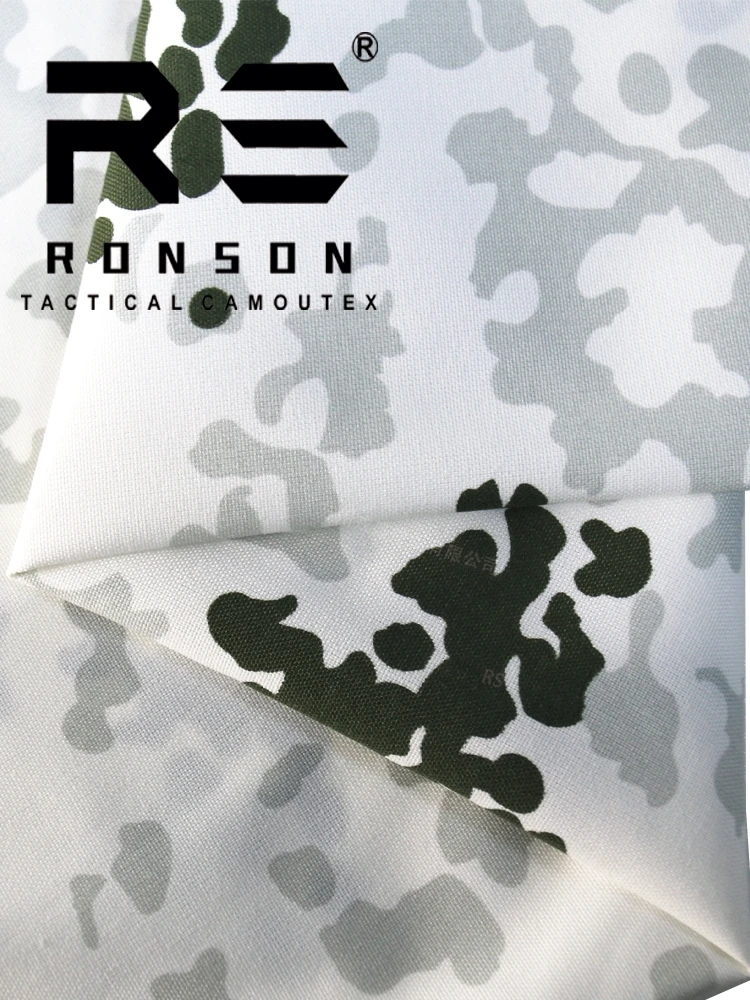 

Tactical Camouflage 500D Nylon Cordura Fabric Waterproof Military Vest Bag Material Ron eng De Snow Spot Pattern