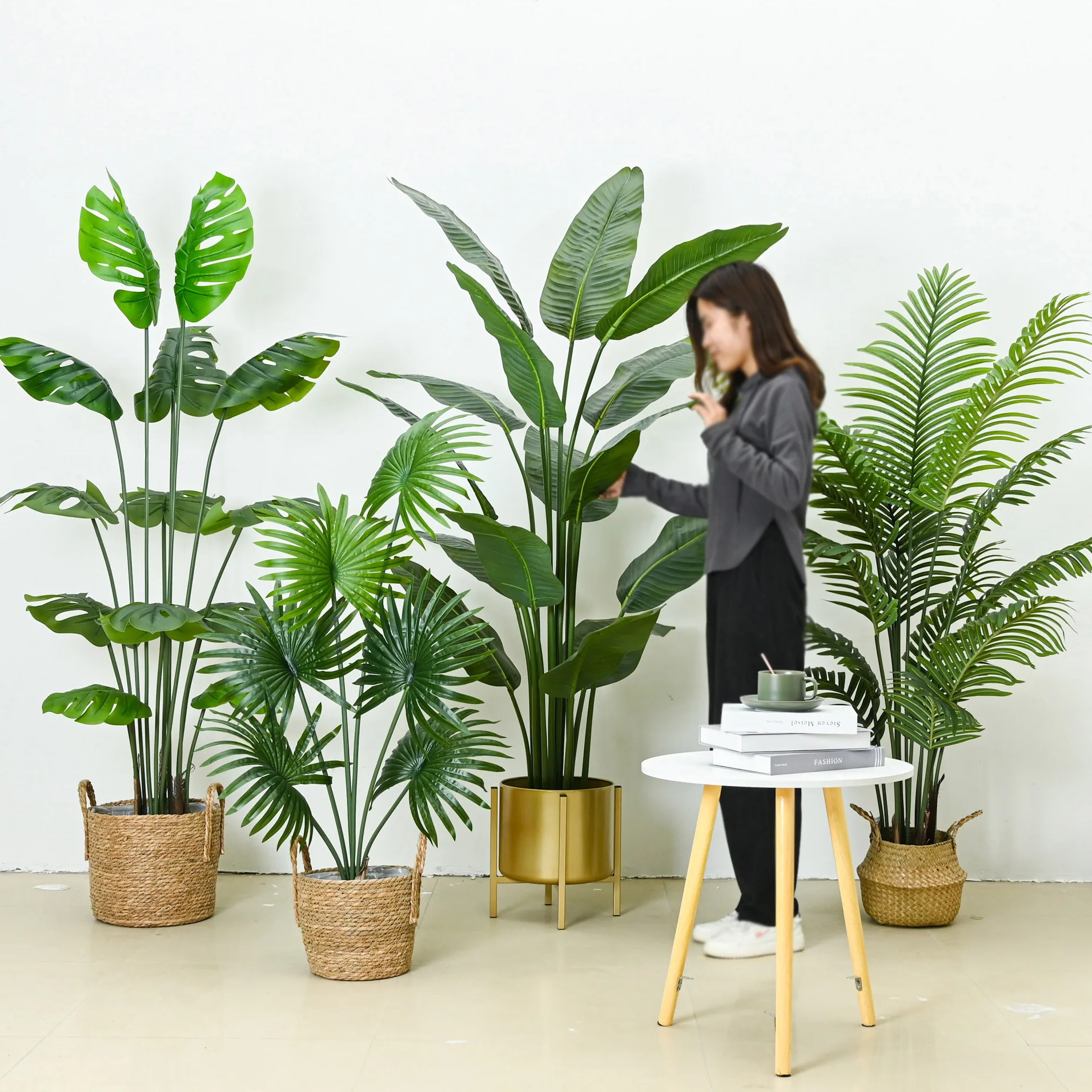 

Simulated green plants, advanced sense, large floor simulated tree, indoor living room home decoration, potted plants, indoor