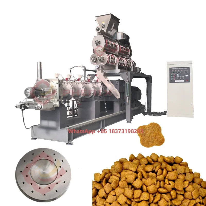

Full Automatic Pet Feed Production Line Pet Food Machinery Manufacturers Dog Cat Food Extruder Processing Machine