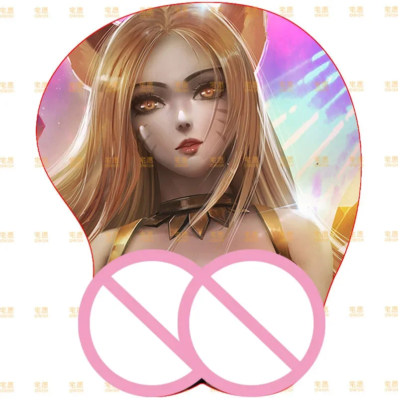 Nuovi periferiche da gioco Riftbound 3D Mouse Pad Akali Ahri Sona Buvelle Home Anime Cartoon braccialetto tappetino da tavolo in silicone giocattolo regalo