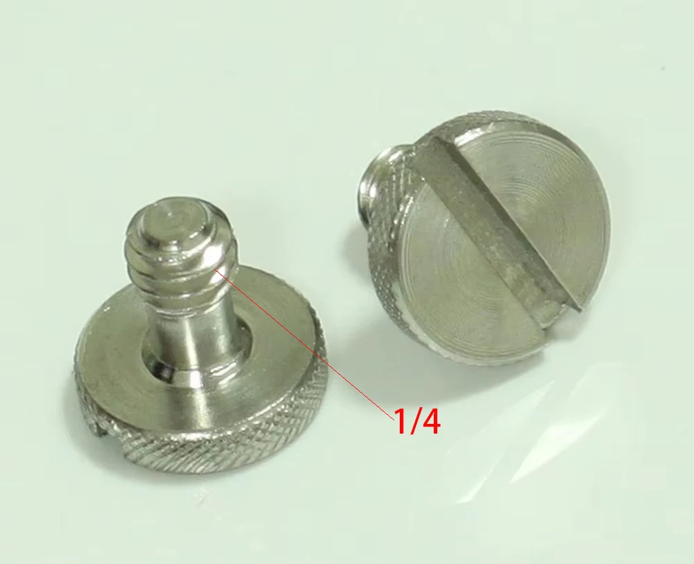 2x 1/4" Tripod / Monopod / Quick Release (QR) Plate / Camera Screws with clips,  1/4-20 screws with clips  for tripod camera