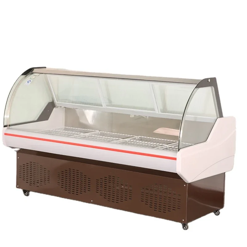 Meat Display Refrigerator Slaughter Shop Equipment Direct Cooling and Fan Cooling