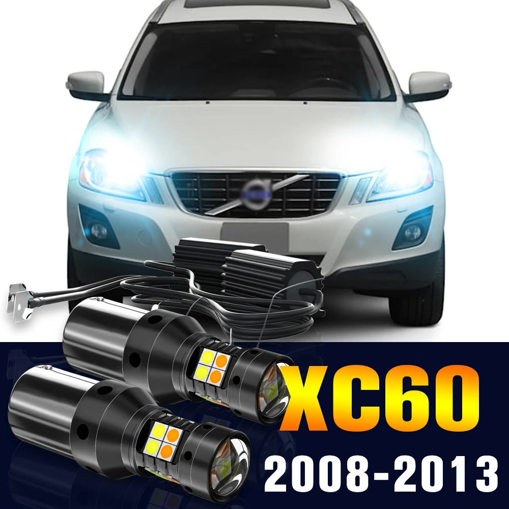 

2pcs LED Dual Mode Turn Signal+Daytime Running Light DRL Lamp For Volvo XC60 I 2008-2013 2009 2010 2011 2012 Accessories