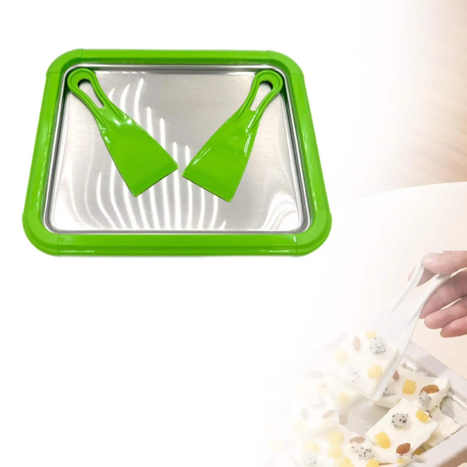 Ice Cream Maker Pan Fun Parent Child Activities DIY Frozen Yogurt Maker Tray