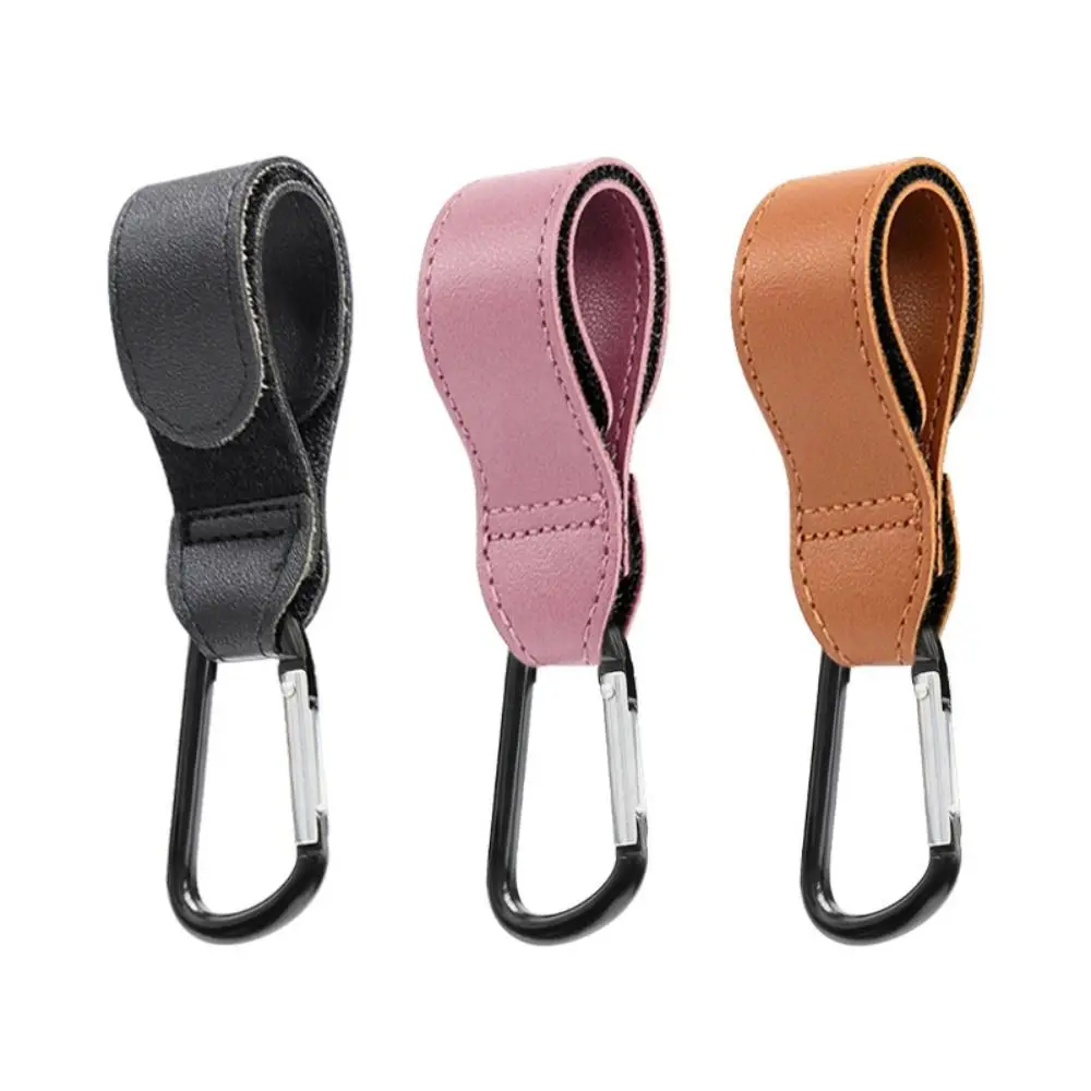 

Durable PU Leather Stroller Hooks Stroller Accessories Adjustable Bicycle Hook Organizer Hook Carabiner