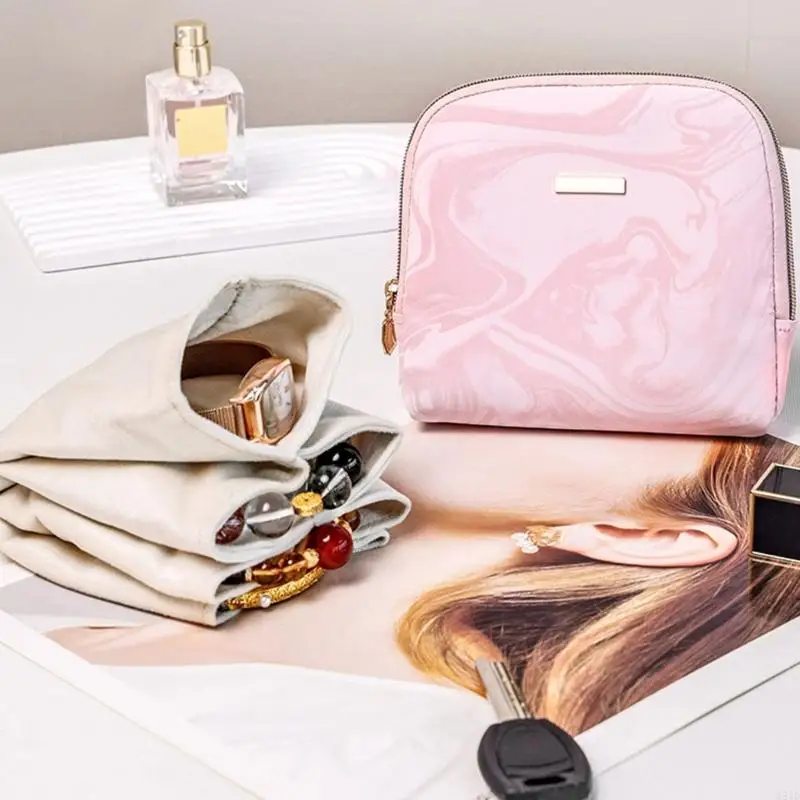 

Портативная сумка для ювелирных изделий с несколькими отделениями, водонепроницаемый кожаный контейнер для хранения дорожных