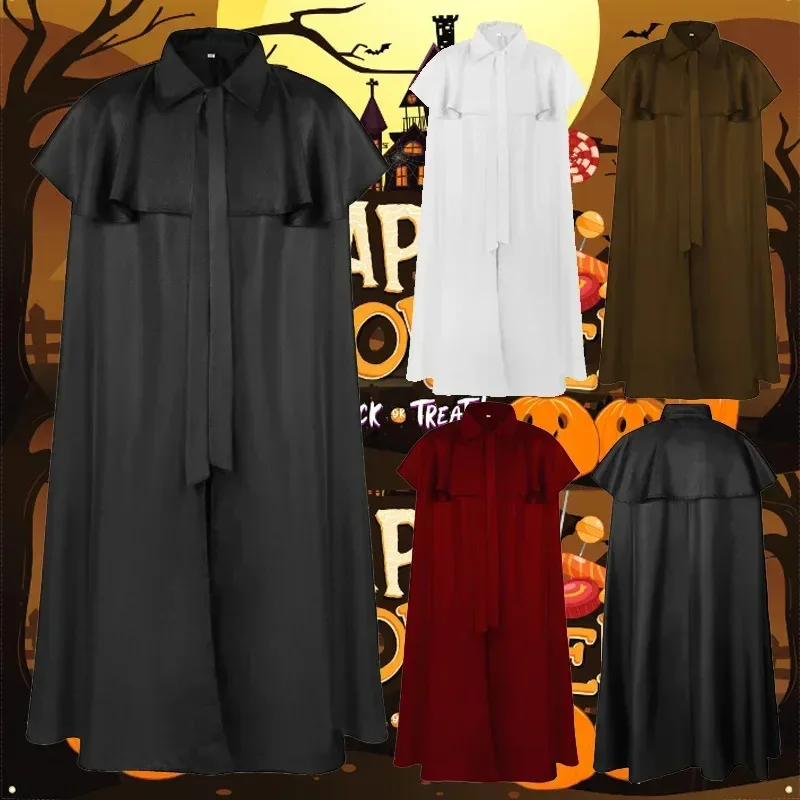 

Мужской средневековый рыцарь, костюм пирата-принца, плащ с капюшоном, ретро готический длинный халат, куртка для карнавала, Хэллоуина