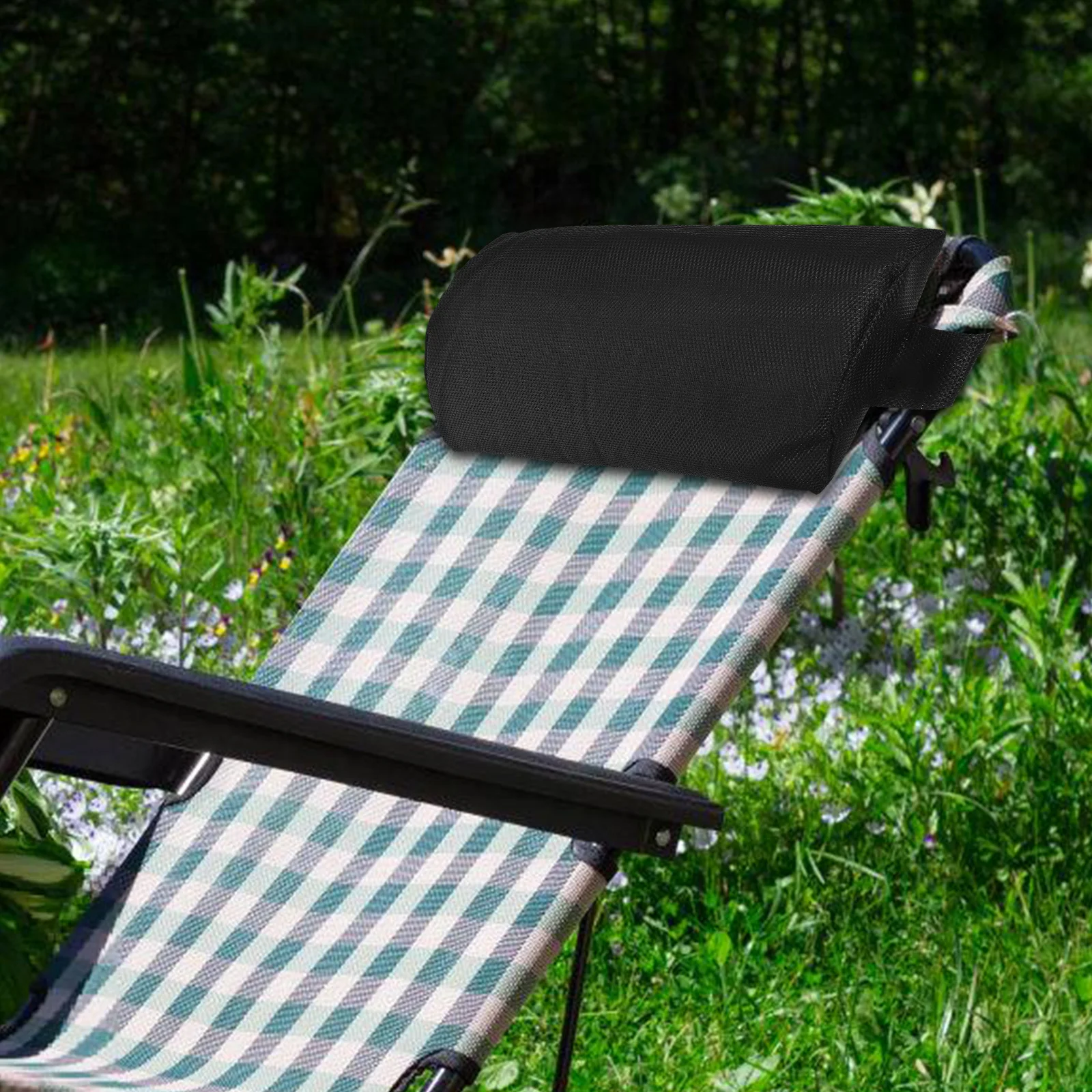 

Ergonomic Foldable Chair Pillow Comfortable Office Headrest Reusable Deck Chair Head Cushion Leisure Seat Headrest Pillow Soft