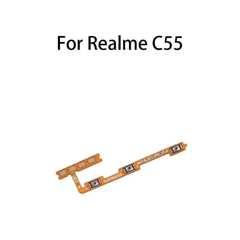 Gefensi Power ON OFF Mute Switch Control Key Volume Button Flex Cable For Realme C55