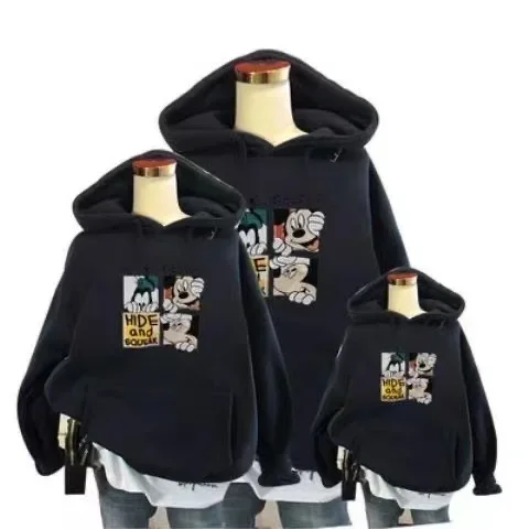 Disney Cotton Pattern Printed Hoodie Family Parent-child Top Cartoon Cute Parent-child Hoodie Y2K Family of Three Street Wear