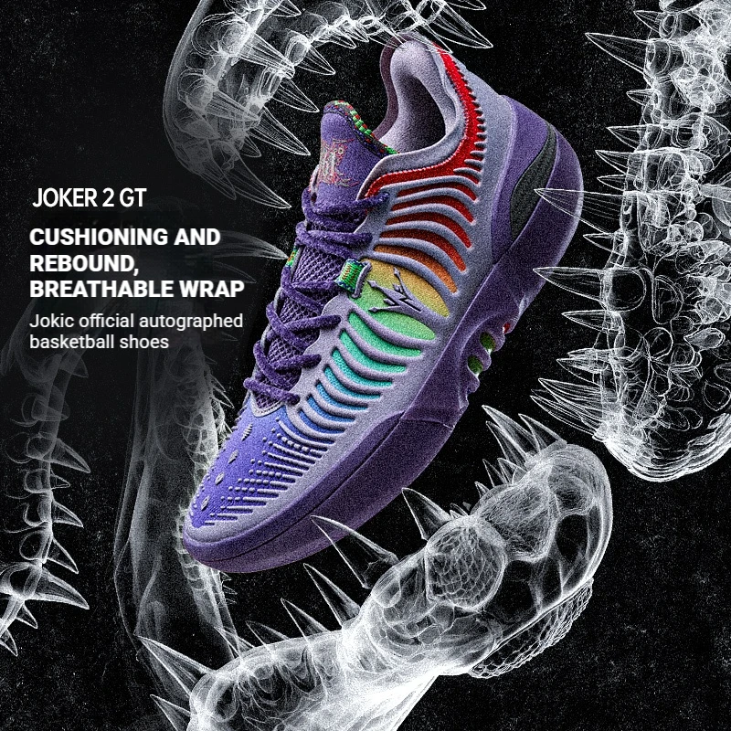 361 Degrees Joker 2 GT Men Combat Basketball Shoes Jokic New Trendy Durable Breathable Shock-Absorbing Unisex Sneakers 672621112