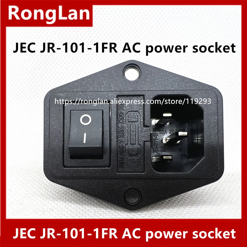 [SA]JEC AC AC power outlet socket triple triangle with a black seat belt switch JR-101-1FR--50pcs/lot