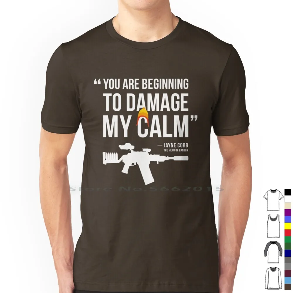 Damaging My Calm Tank Top Pure Cotton Vest Firefly Serenity Malcolm Reynolds Jayne Cobb Quote Vera Shiny Browncoat Male