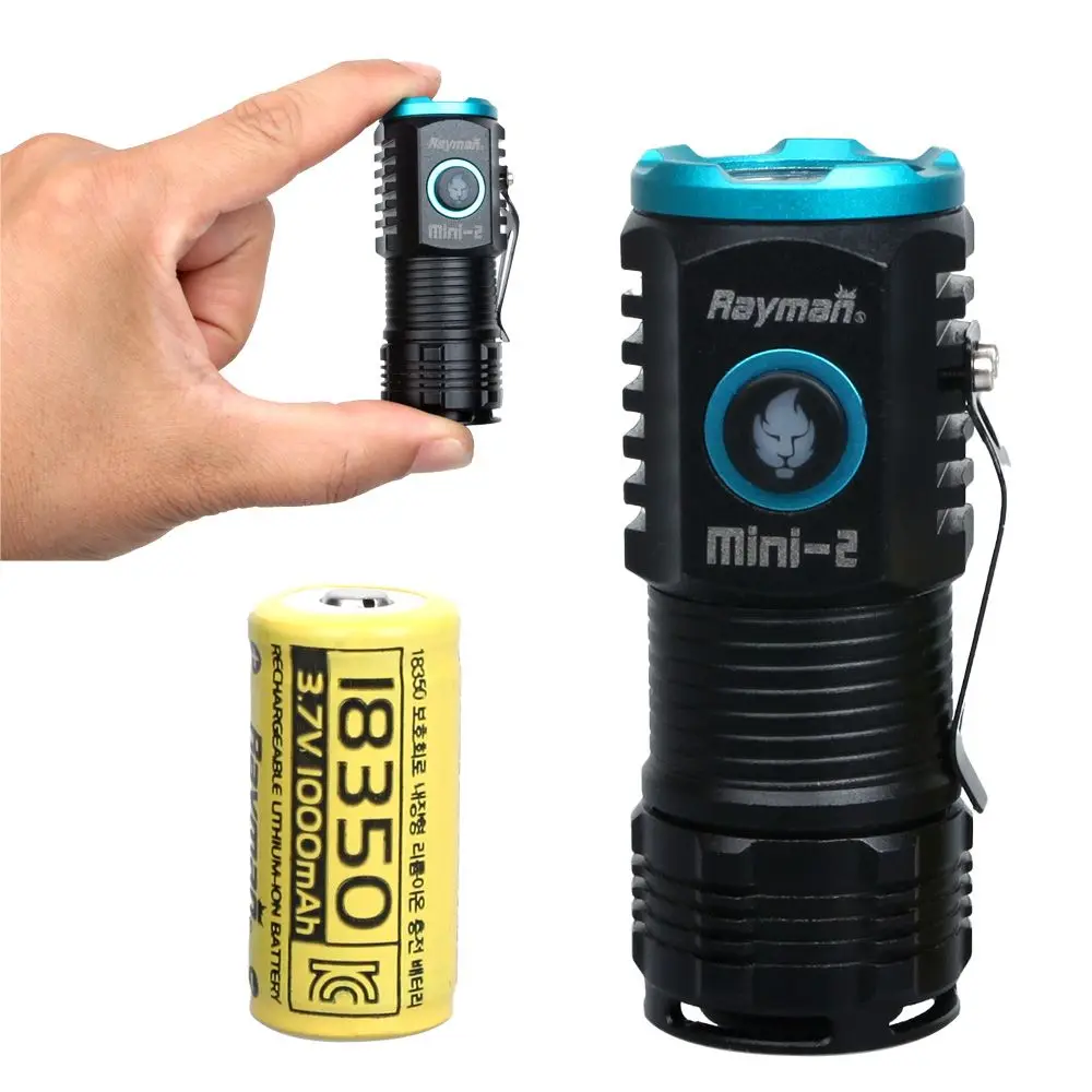 Ley Man Mini 2 flashlight ultra-small rechargeable magnet flash pocket light 18350 battery set