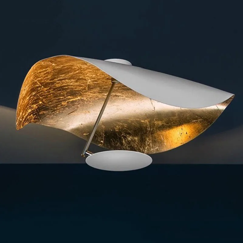 Industrial Ceiling Light Nordic Designer Lotus Leaf Lamp Iron Black Gold Celling Lights for Living Room Kitchen Island Lighting