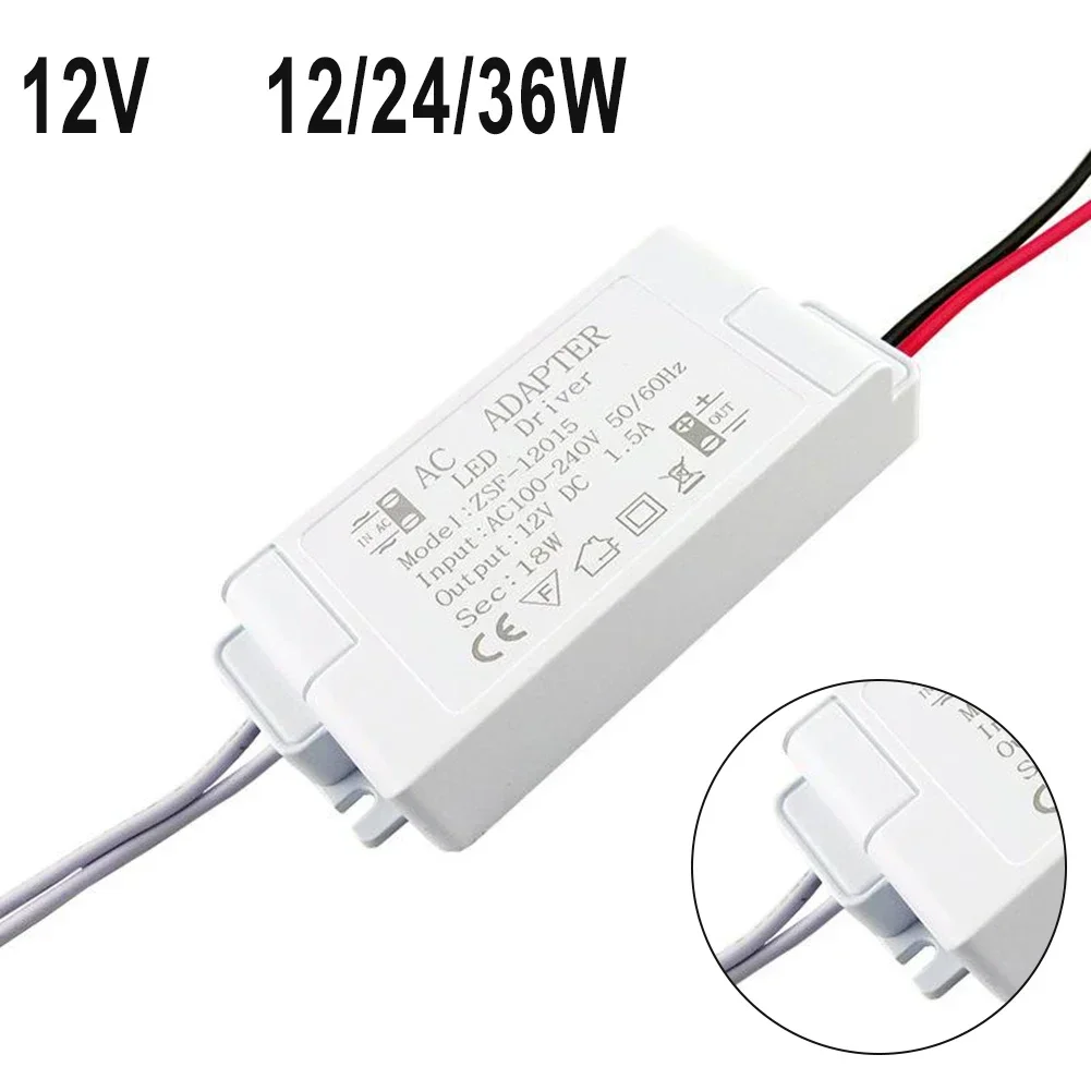 LED Driver Adapter For LED Lighting AC90-240V To DC 12V 12W 24W 36W Non-Isolating Transformer For LED Ceiling Light Replace