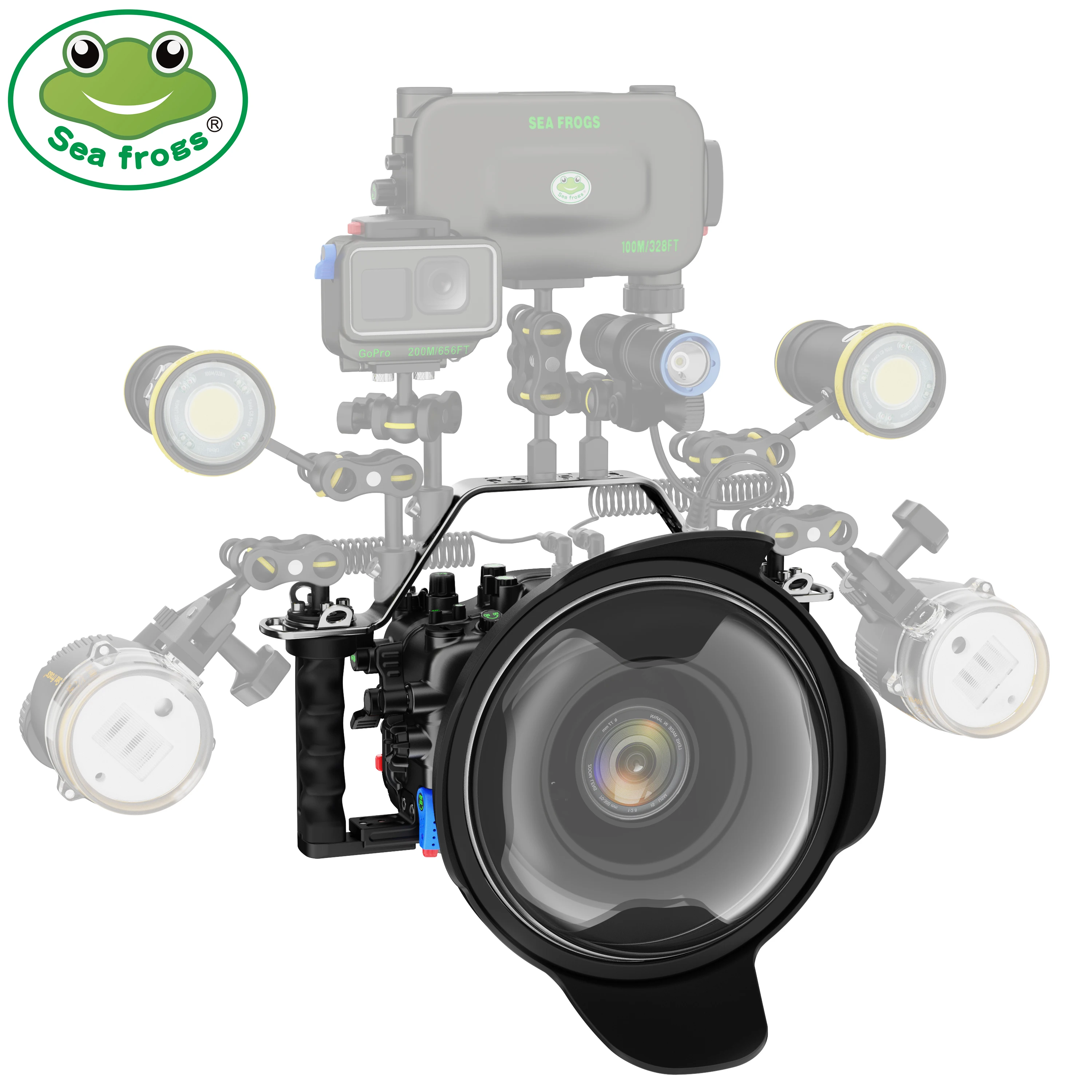 Seafrogs Aluminum Alloy Camera Case Deep Dive Waterproof 100M Cover For Sony A7 M 4 Underwater Photography Equipment  SF10001