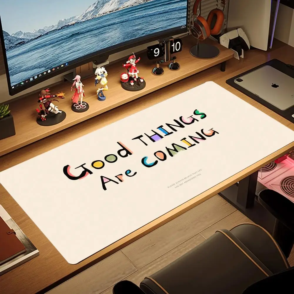 Positive Yourself Design Mouse carpet Pad Large XXL Gaming Rubber mouse Lock Desk mini PC Mat Computer laptop Gamers work office