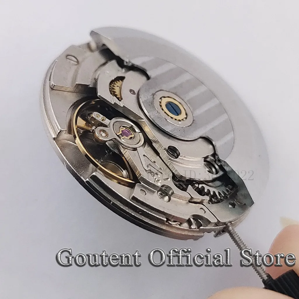 Goutent Silver Watch Movement Direct Replacement Date ETA 2824 Automatic Mechanical Movement