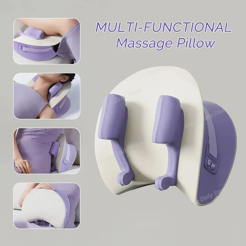 New Rechargeable 6D Ergonomic Neck‑Shoulder Massage Pillow, Kneading Accessory for Multi‑Muscle Relief